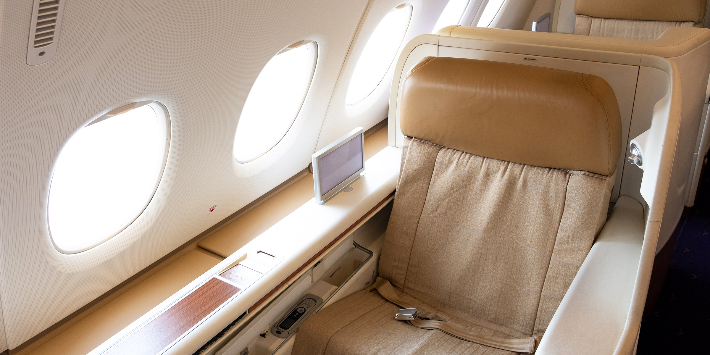 A first class seat in an airplane | Source: Shutterstock