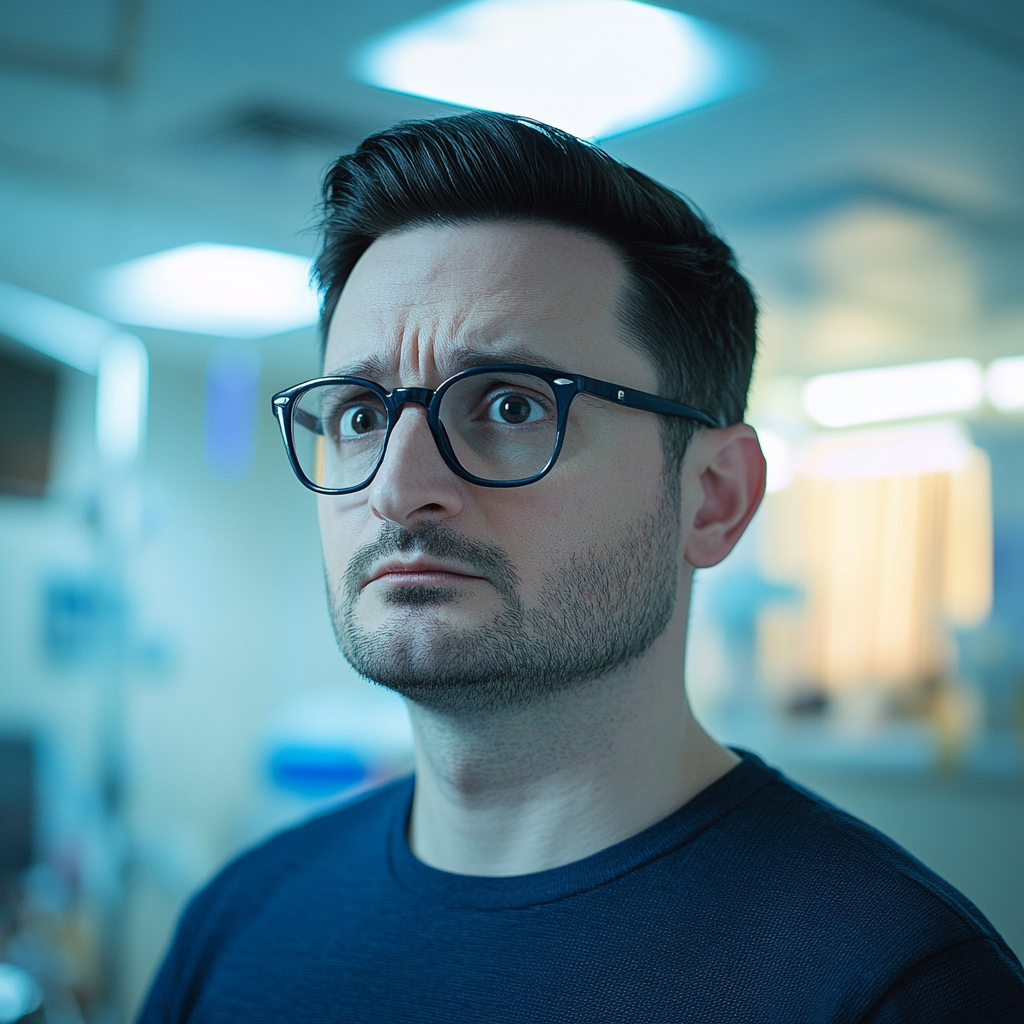 A man standing in a hospital | Source: Midjourney