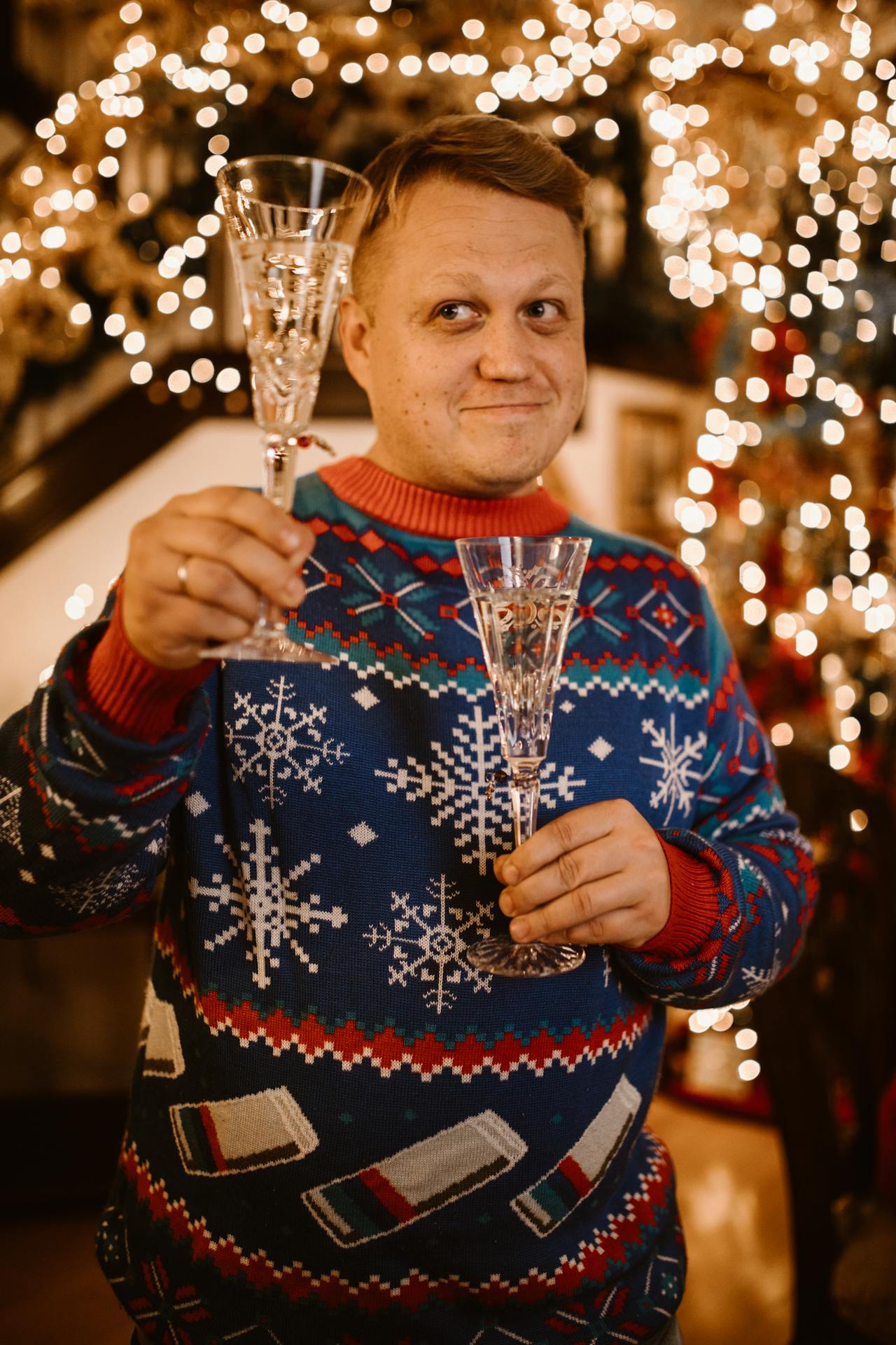 A cheerful man raising a toast for a loved one | Source: Pexels