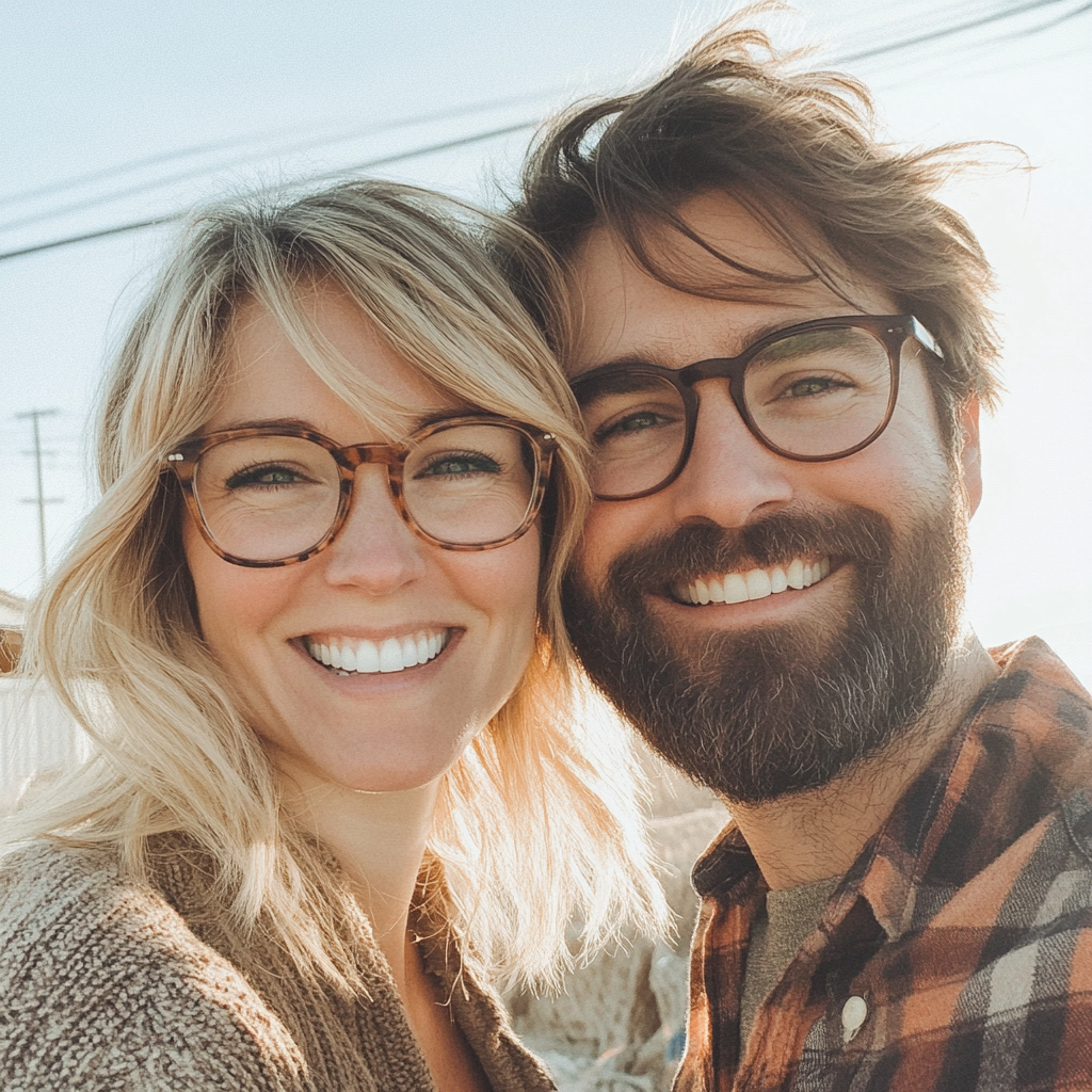 A smiling couple | Source: Midjourney