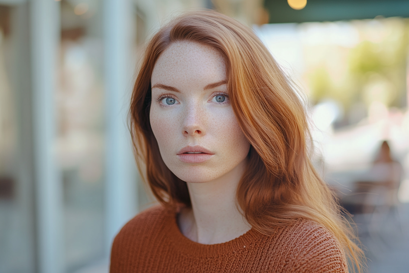 A woman looking straight ahead | Source: Midjourney