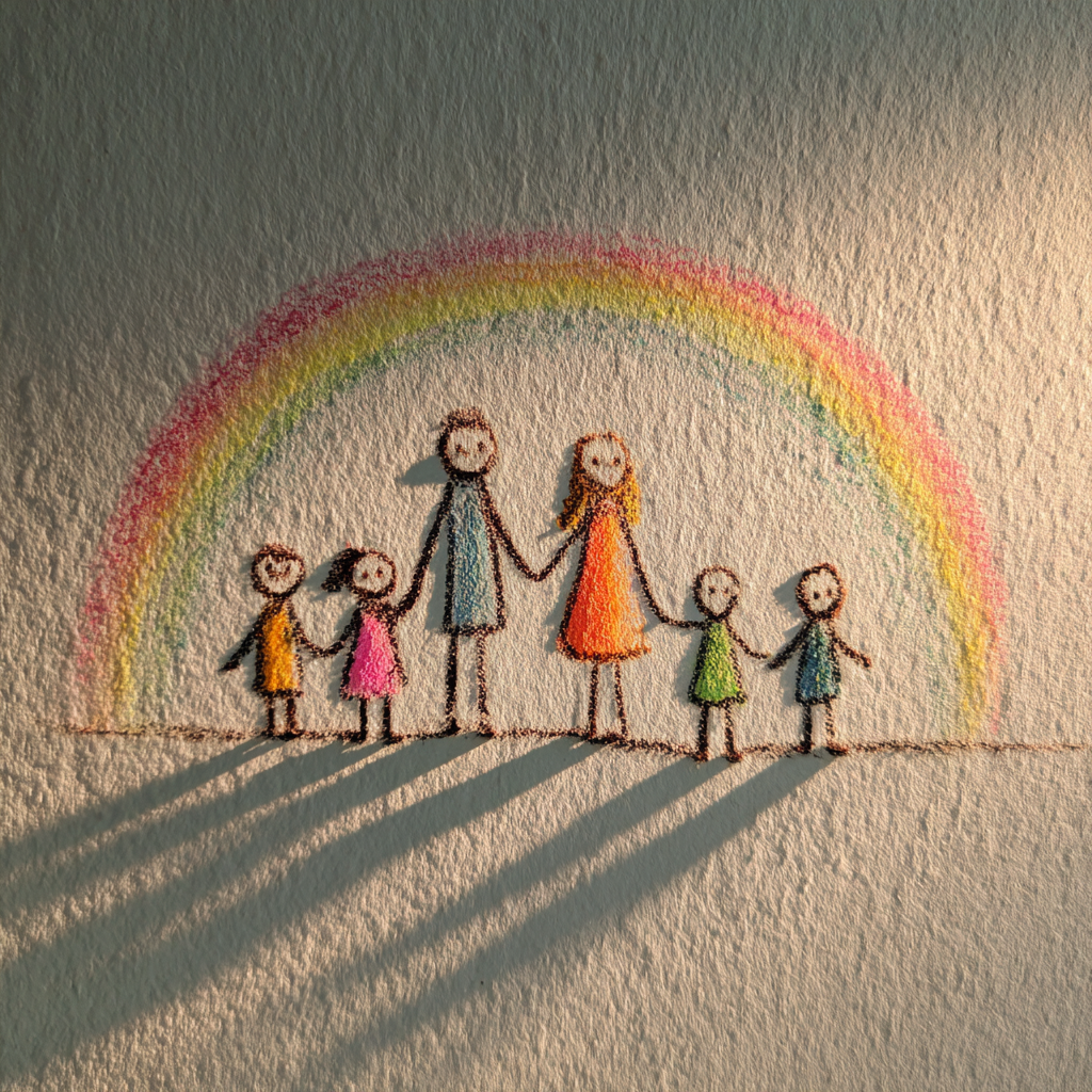 A child's crayon drawing | Source: Midjourney