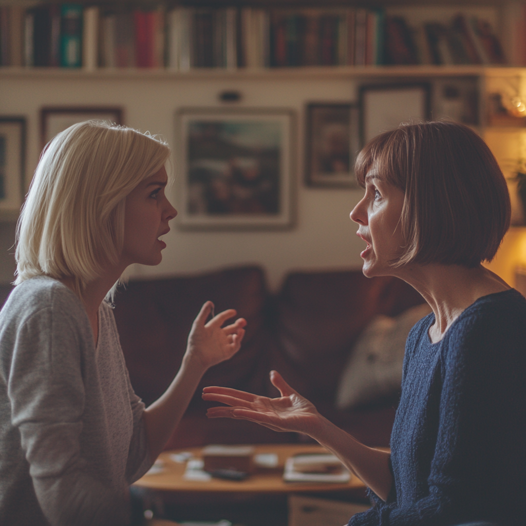 A woman arguing with her mother-in-law | Source: Midjourney