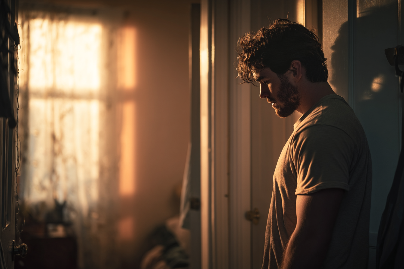 A man standing in a house | Source: Midjourney
