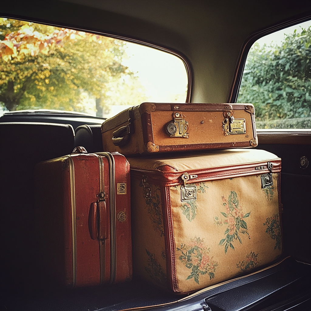 Packed suitcases in a car | Source: Midjourney