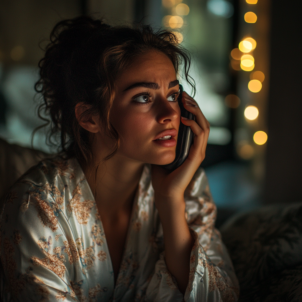 Woman on phone | Source: Midjourney