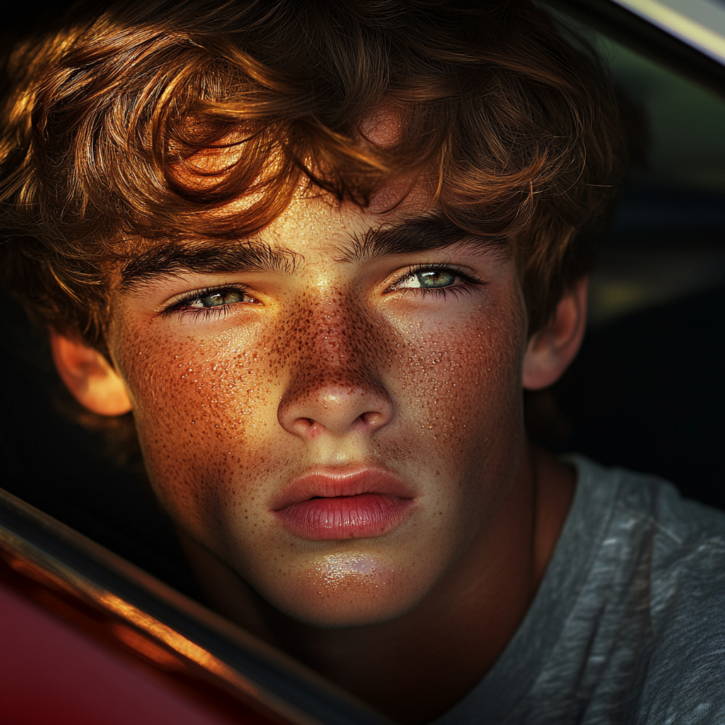 A boy sitting in a car | Source: Midjourney