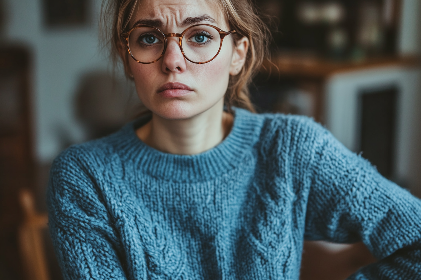 An angry woman in her house | Source: Midjourney