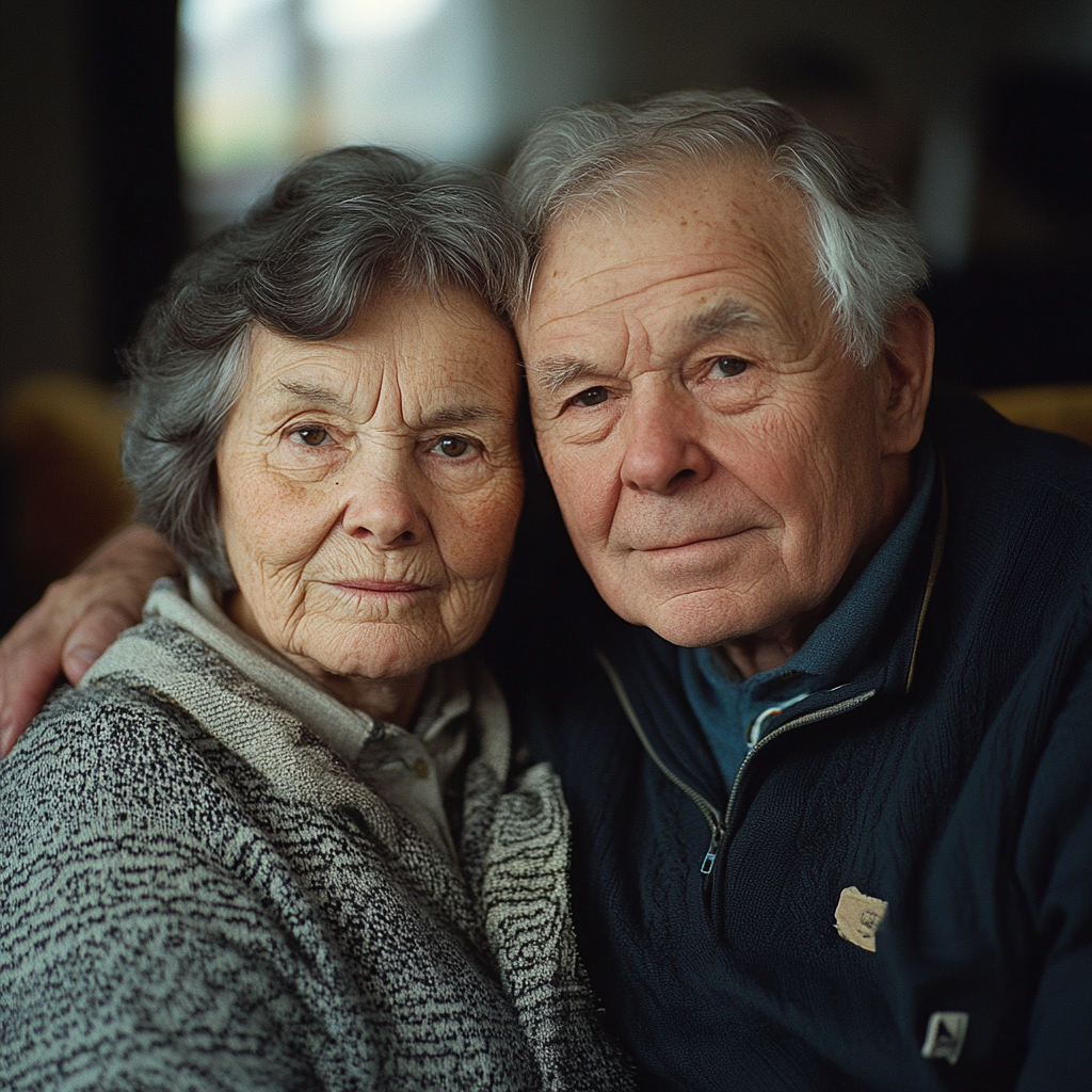 Um casal mais velho com cara de mau | Fonte: Midjourney