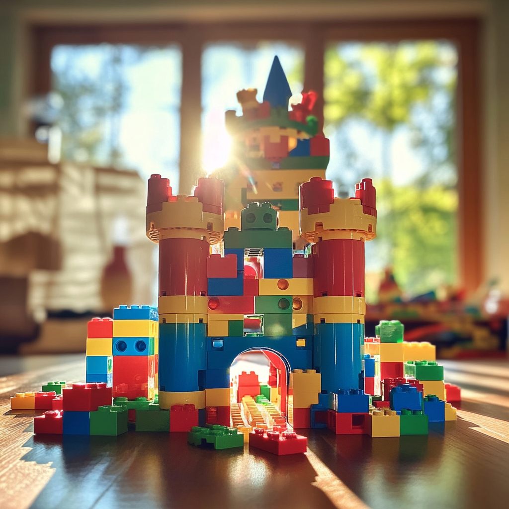 A castle made out of LEGO blocks | Source: Midjourney