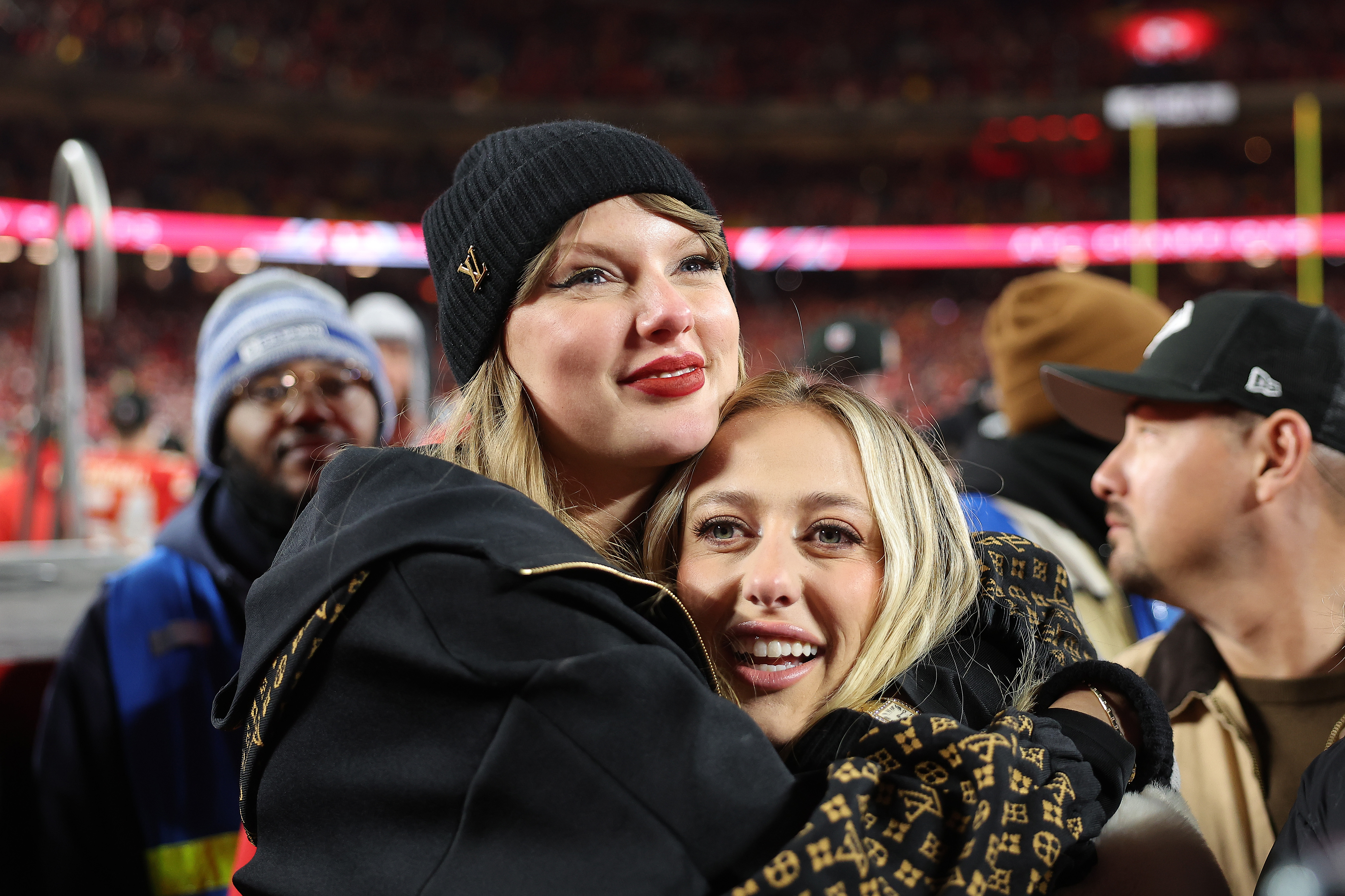 Taylor Swift and Brittany Mahomes during the AFC Championship Game at GEHA Field at Arrowhead Stadium on January 26, 2025, in Kansas City, Missouri. | Source: Getty Images