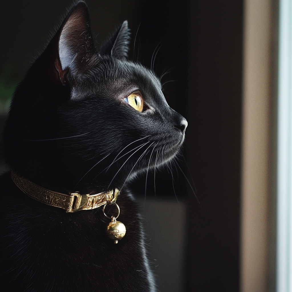 A beautiful black cat | Source: Midjourney