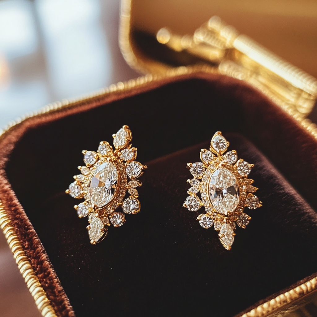 A pair of beautiful earrings | Source: Midjourney