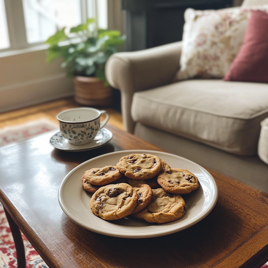 Um prato de biscoitos | Fonte: Midjourney