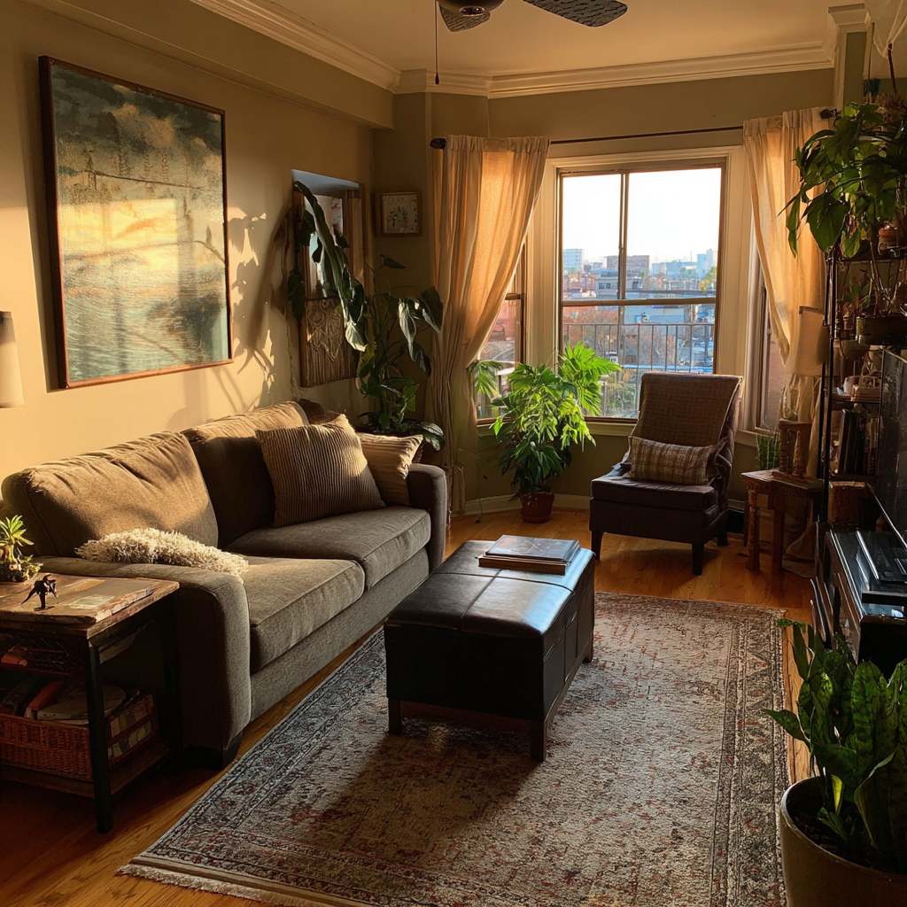 An apartment living room | Source: Midjourney