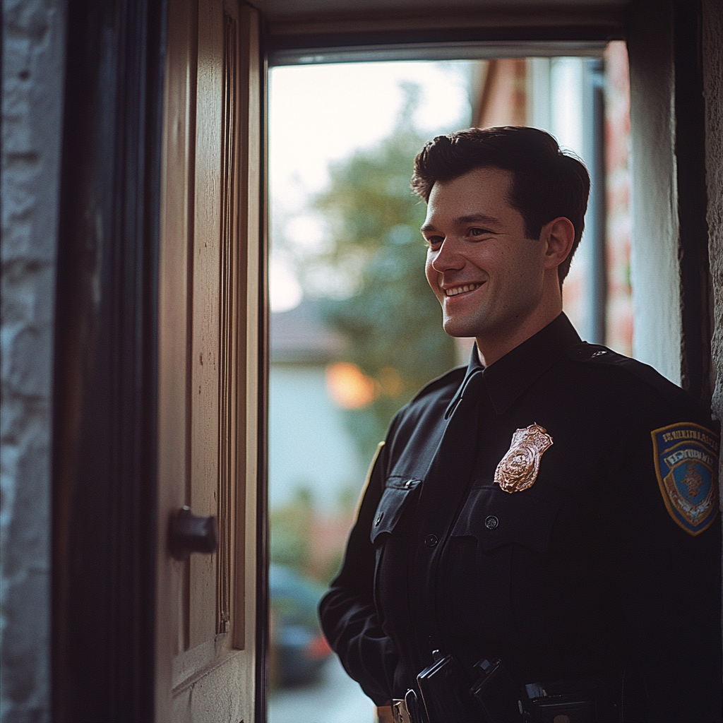 A happy policeman | Source: Midjourney