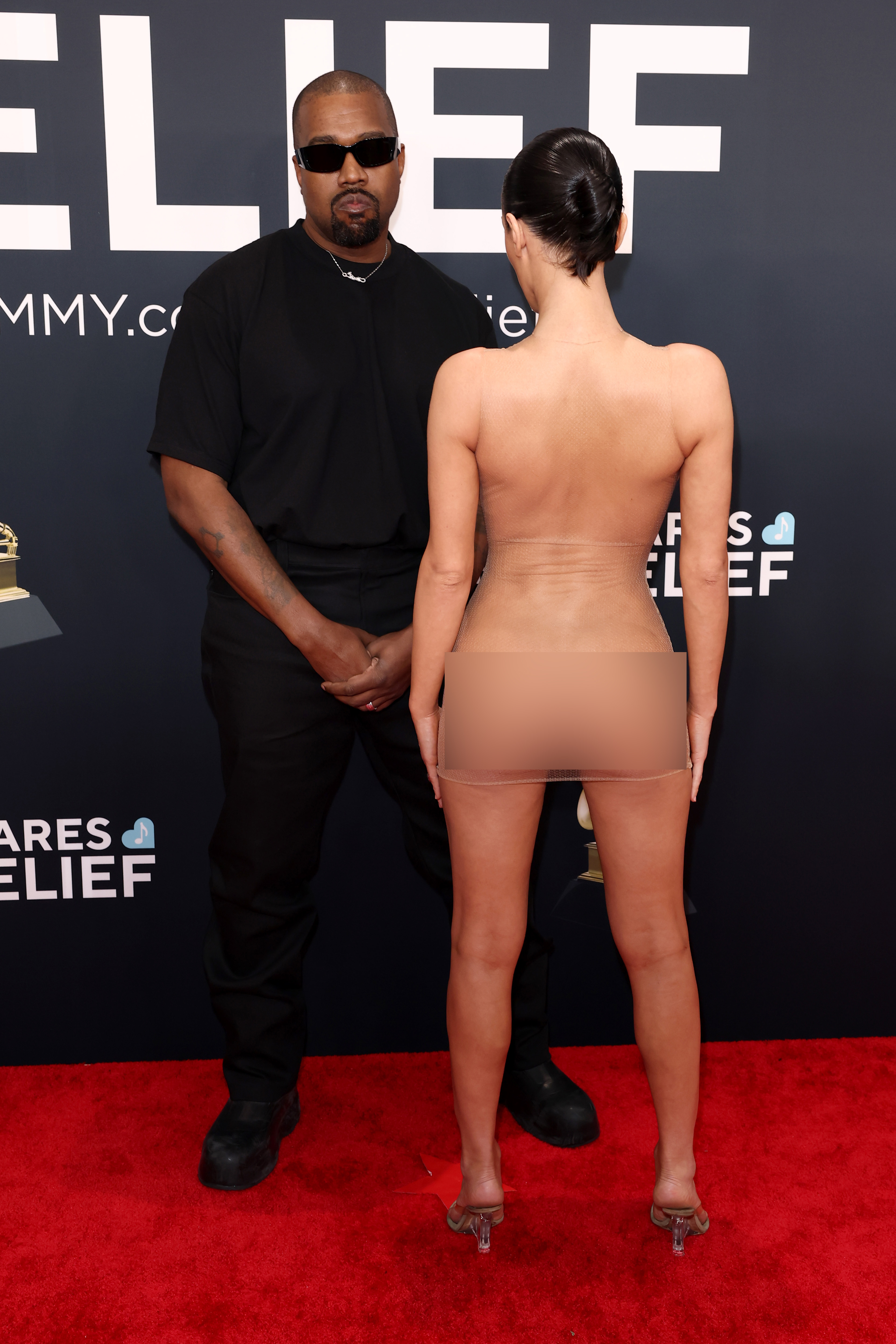 Kanye West and Bianca Censori pictured at the 67th Annual Grammy Awards on February 2, 2025, in Los Angeles, California. | Source: Getty Images