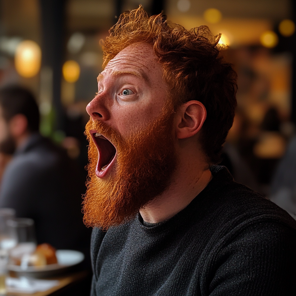 A man shouting in a restaurant | Source: Midjourney