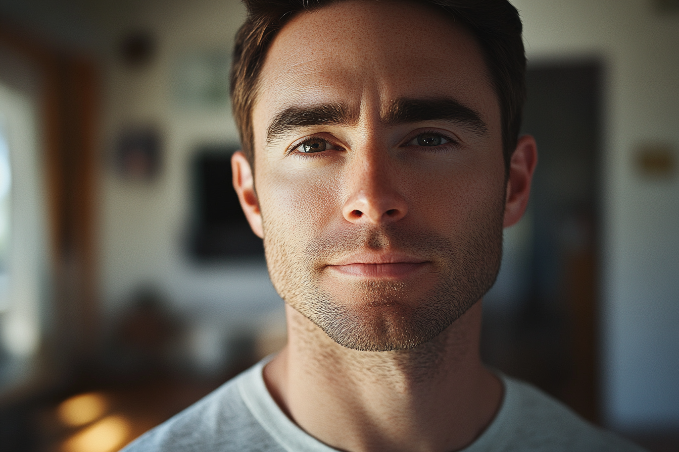 A man looking straight ahead | Source: Midjourney