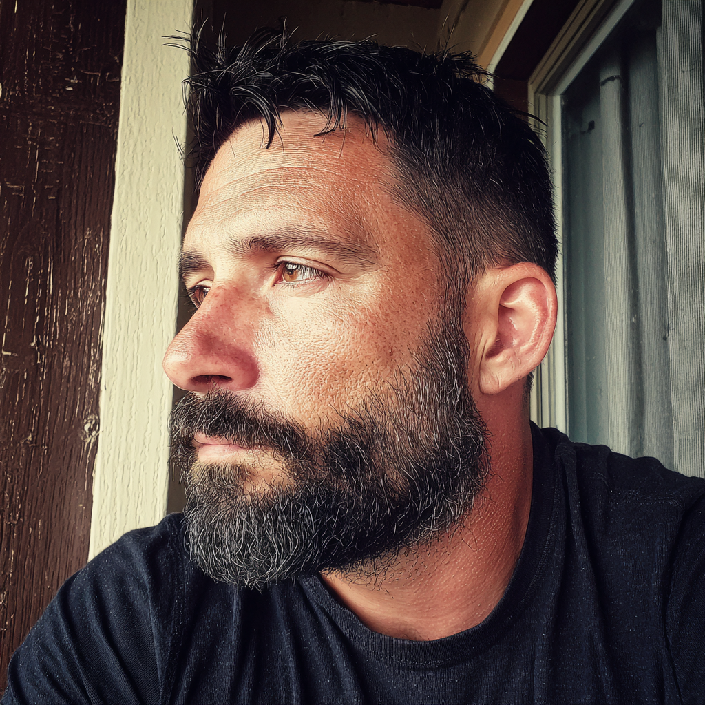 A side-view of an upset man | Source: Midjourney