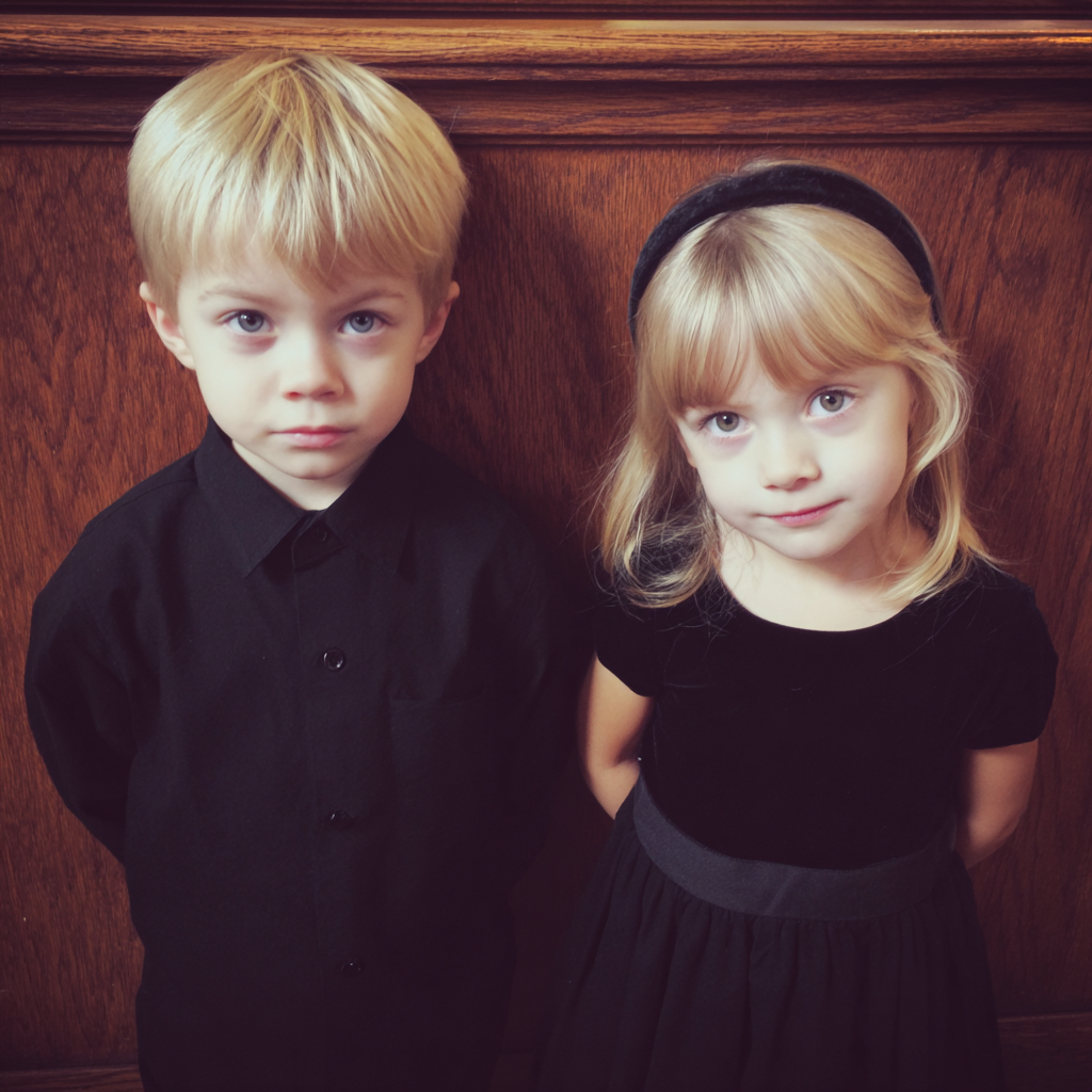 Children standing together in a church | Source: Midjourney