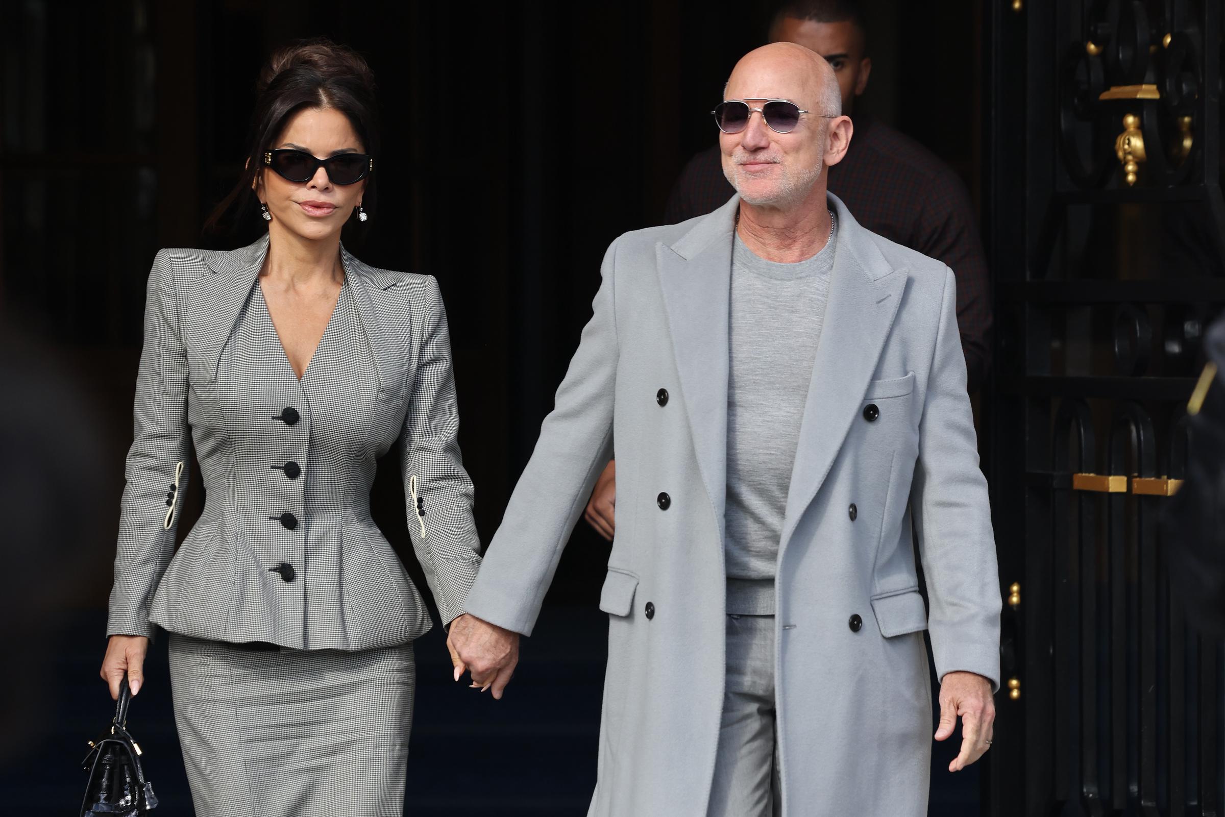 Jeff Bezos and Lauren Sánchez Bezos leaving The Ritz during the Womenswear Spring Summer 2026 as part of Paris Fashion Week on October 4, 2025, in Paris, France. | Source: Getty Images
