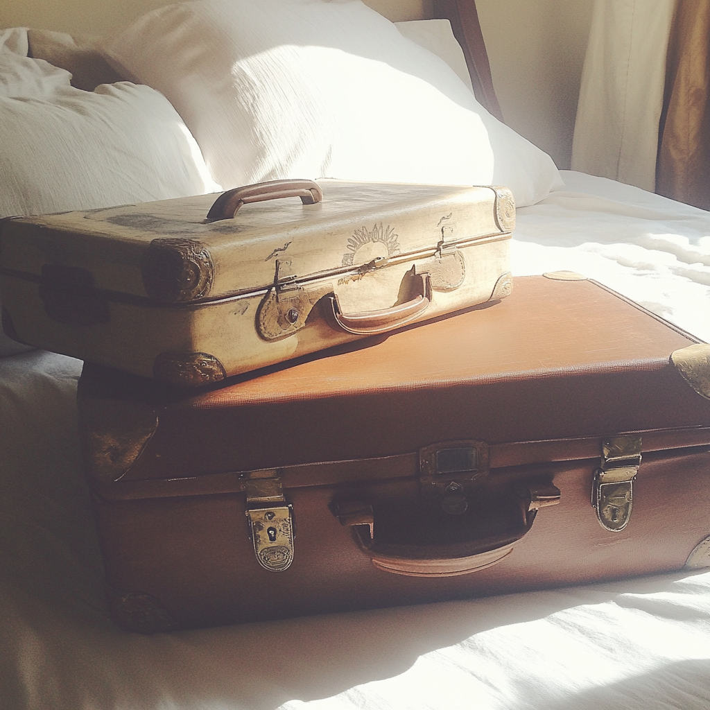 Packed bags on a bed | Source: Midjourney