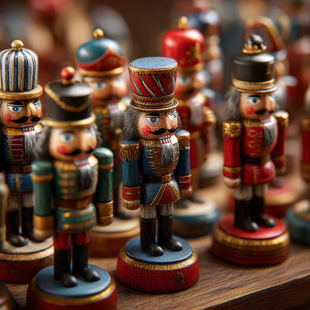 A collection of colorful toy soldiers arranged on a desk | Source: Midjourney