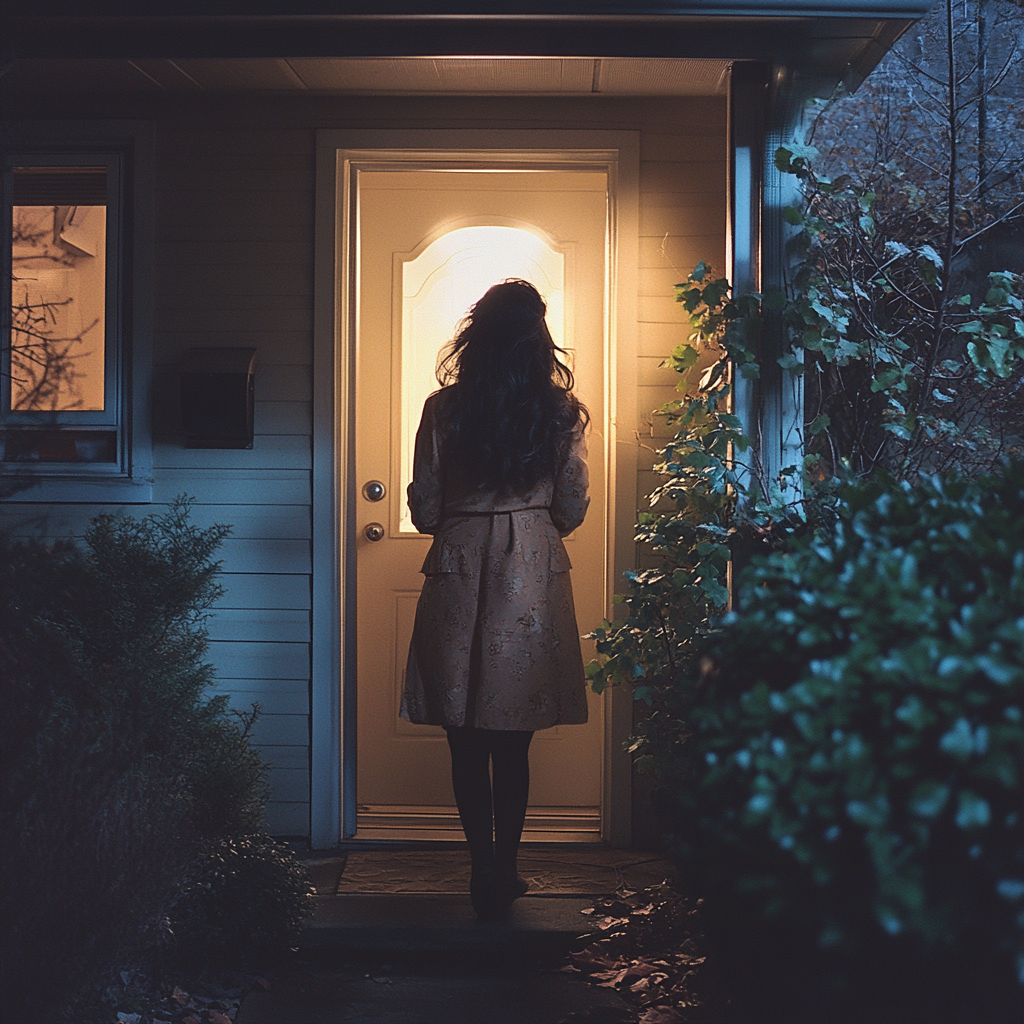 A woman arriving home | Source: Midjourney