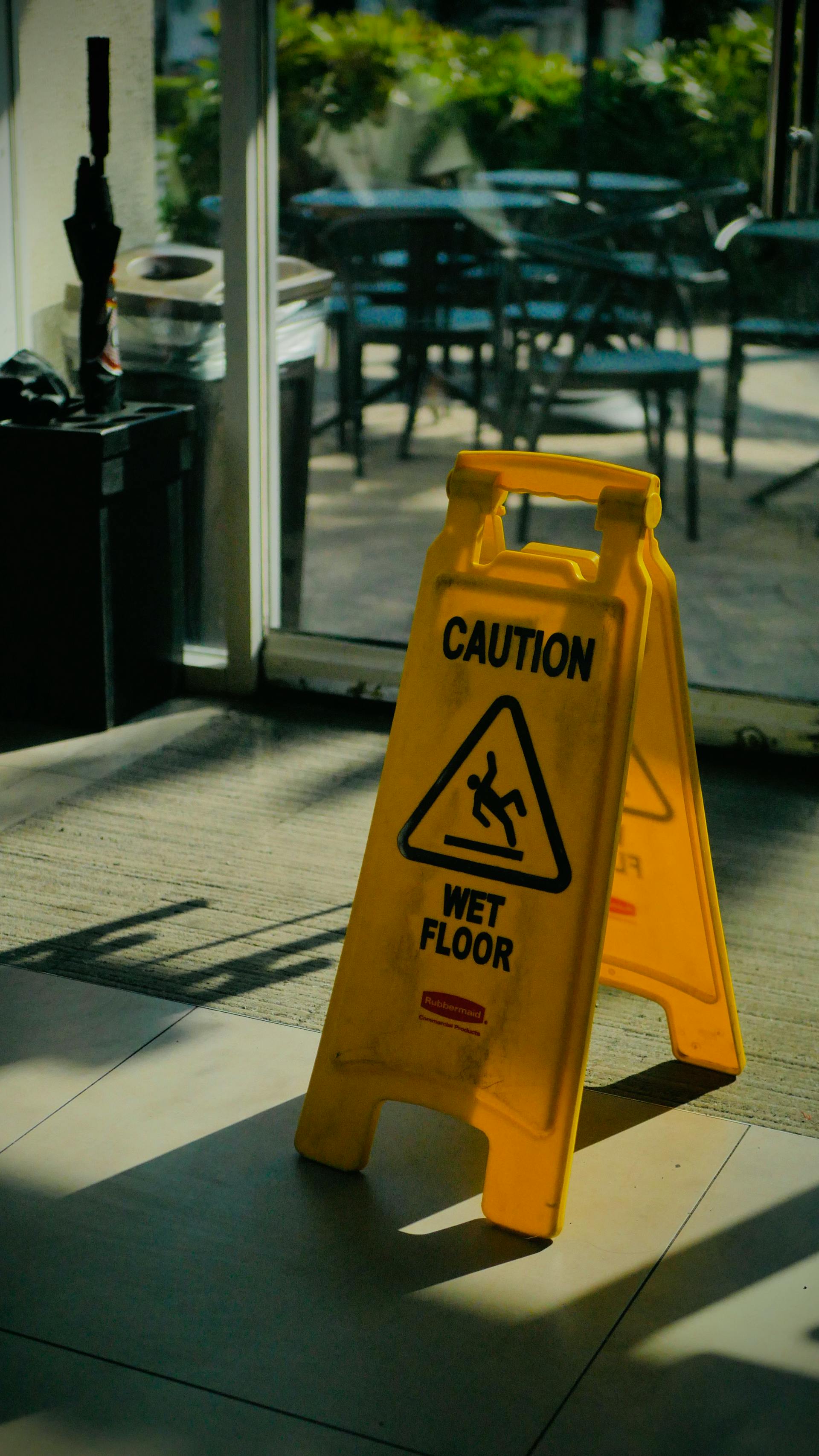 A wet floor sign | Source: Pexels