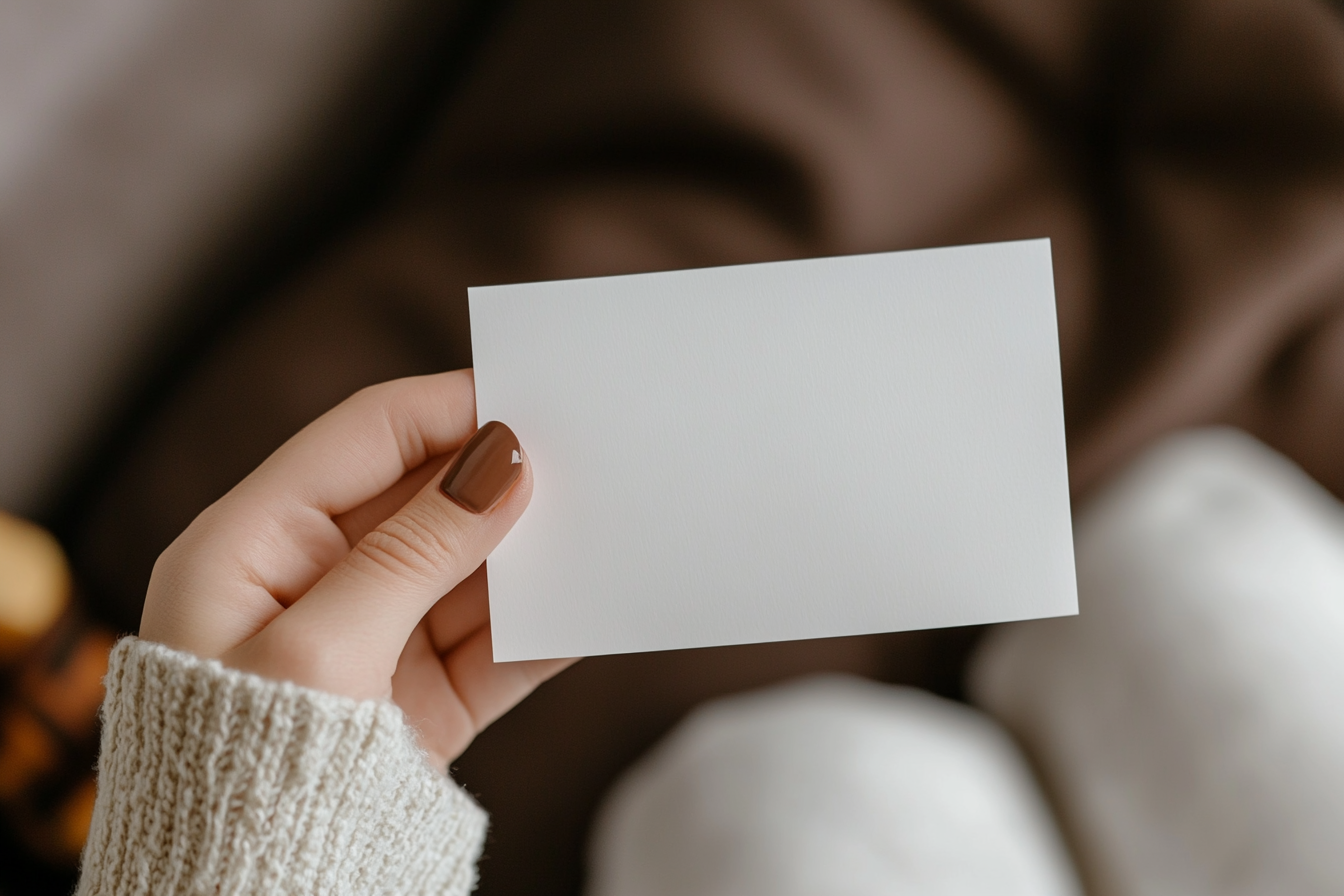 A woman holding a folded note | Source: Midjourney