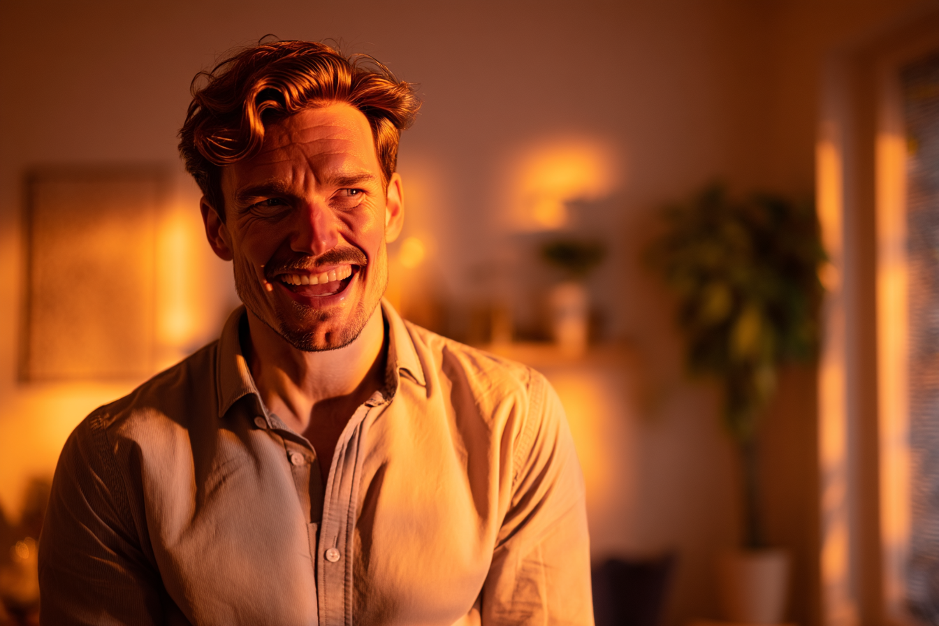 A man laughing | Source: Midjourney