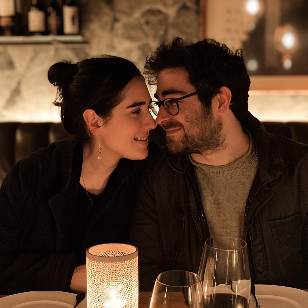 A couple at a restaurant | Source: Midjourney