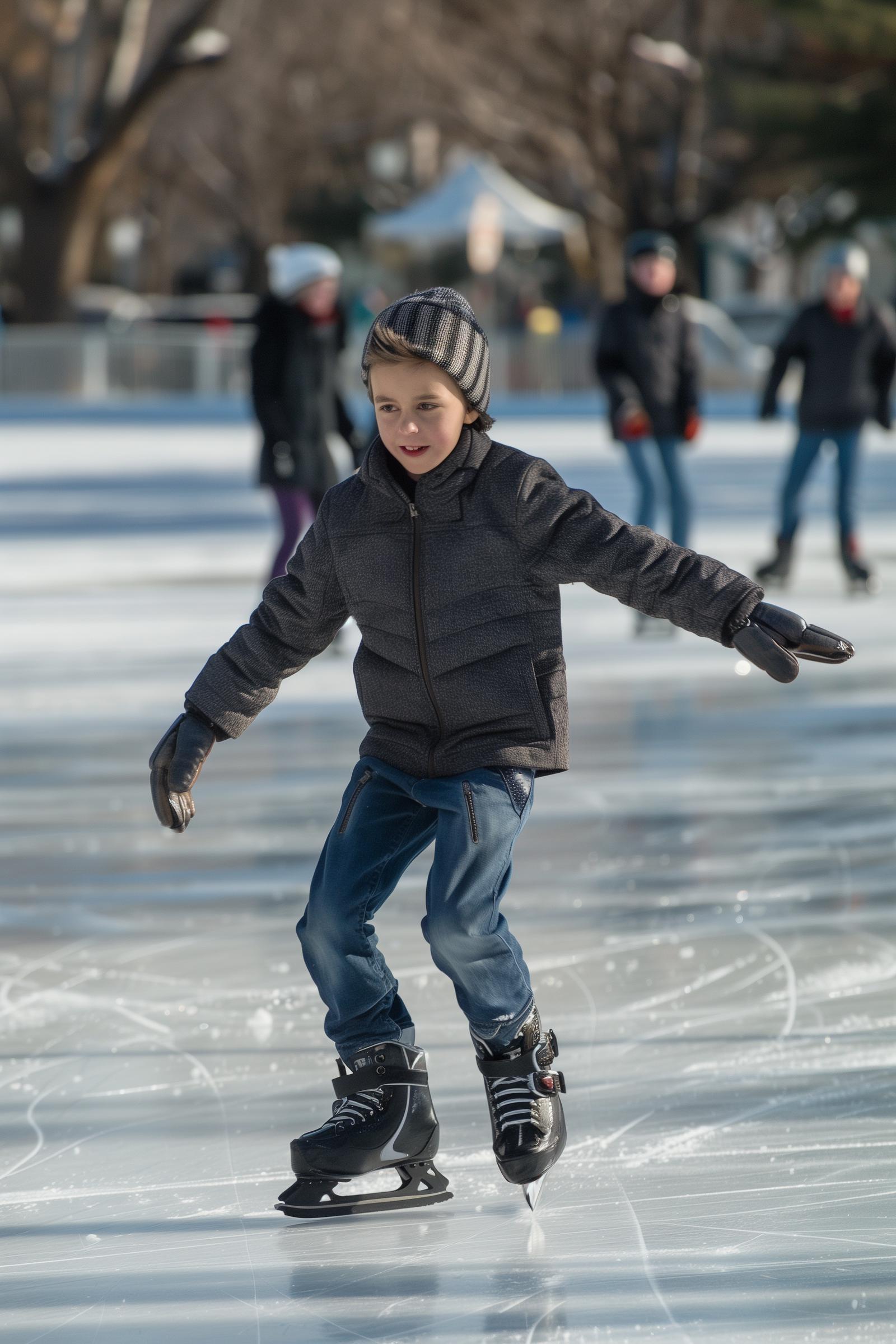 A boy on a skating rink | Source: Freepik