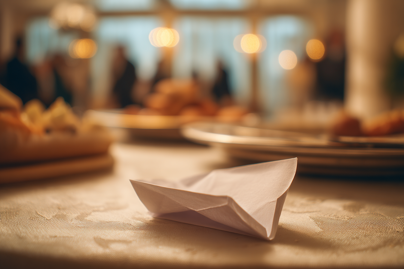 A folded piece of paper | Source: Midjourney