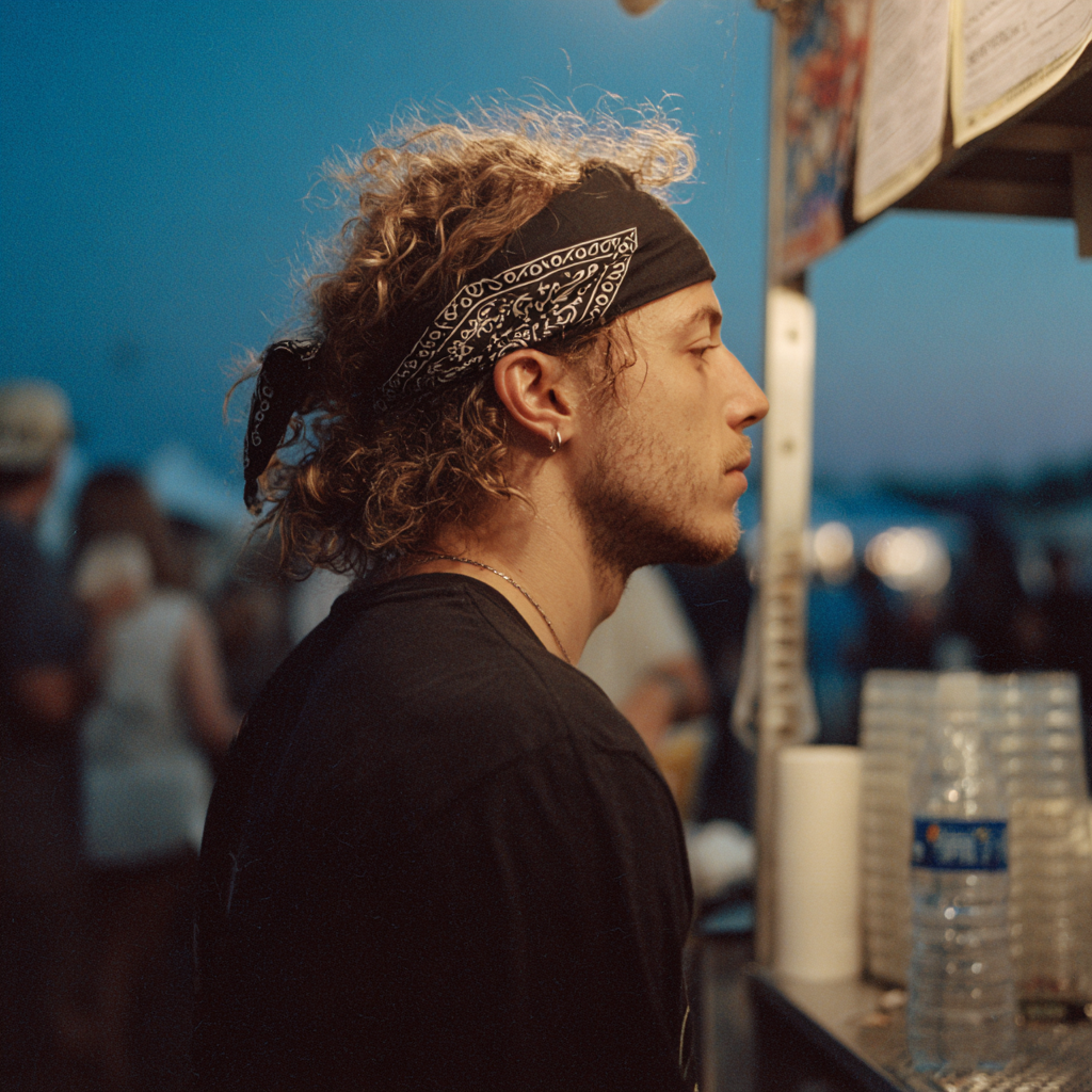 A man standing at a water stall | Source: Midjourney