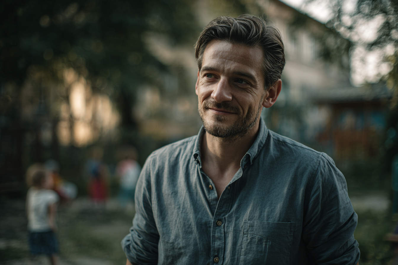 A man standing in a park | Source: Midjourney