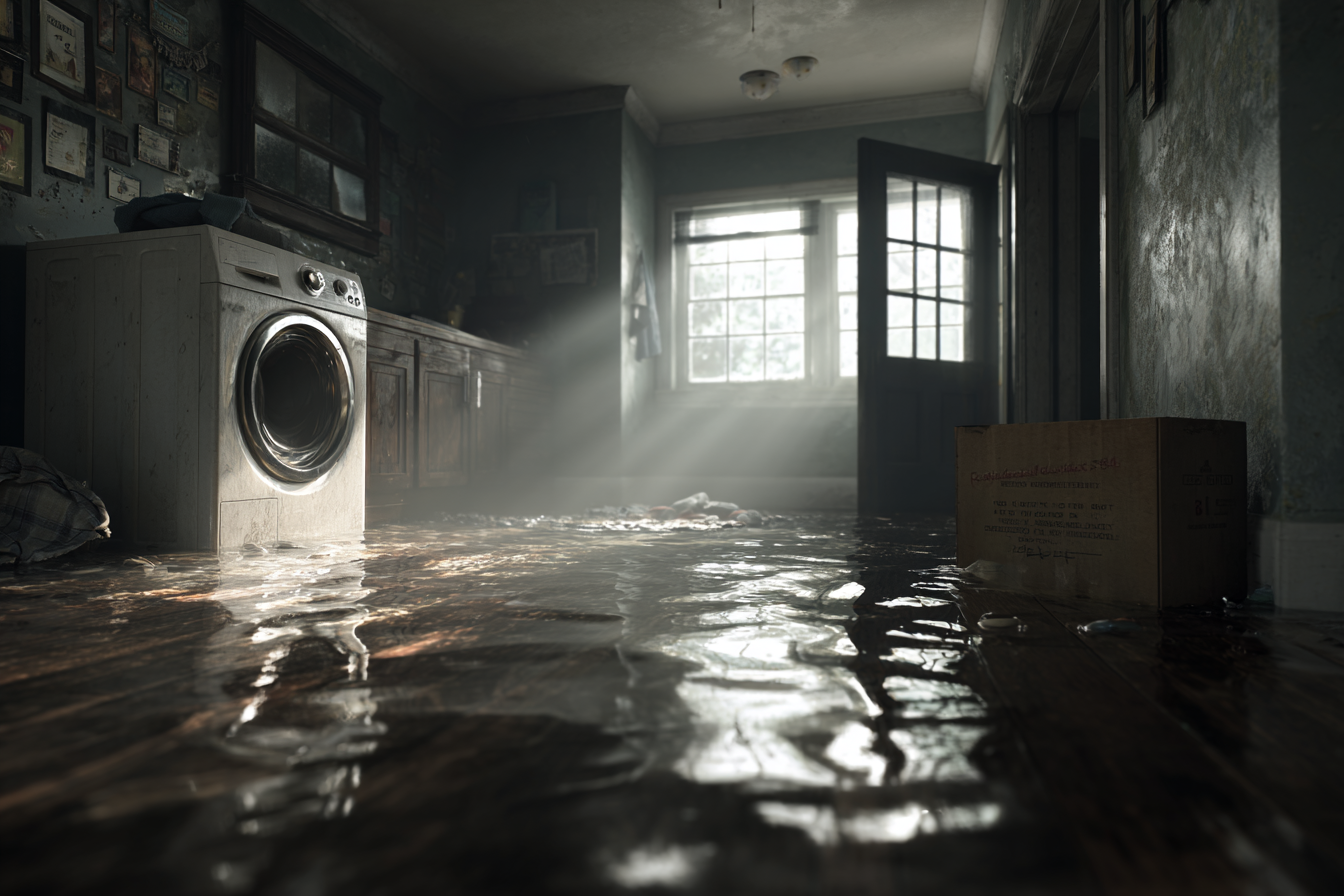 A flooded washing room | Source: Midjourney