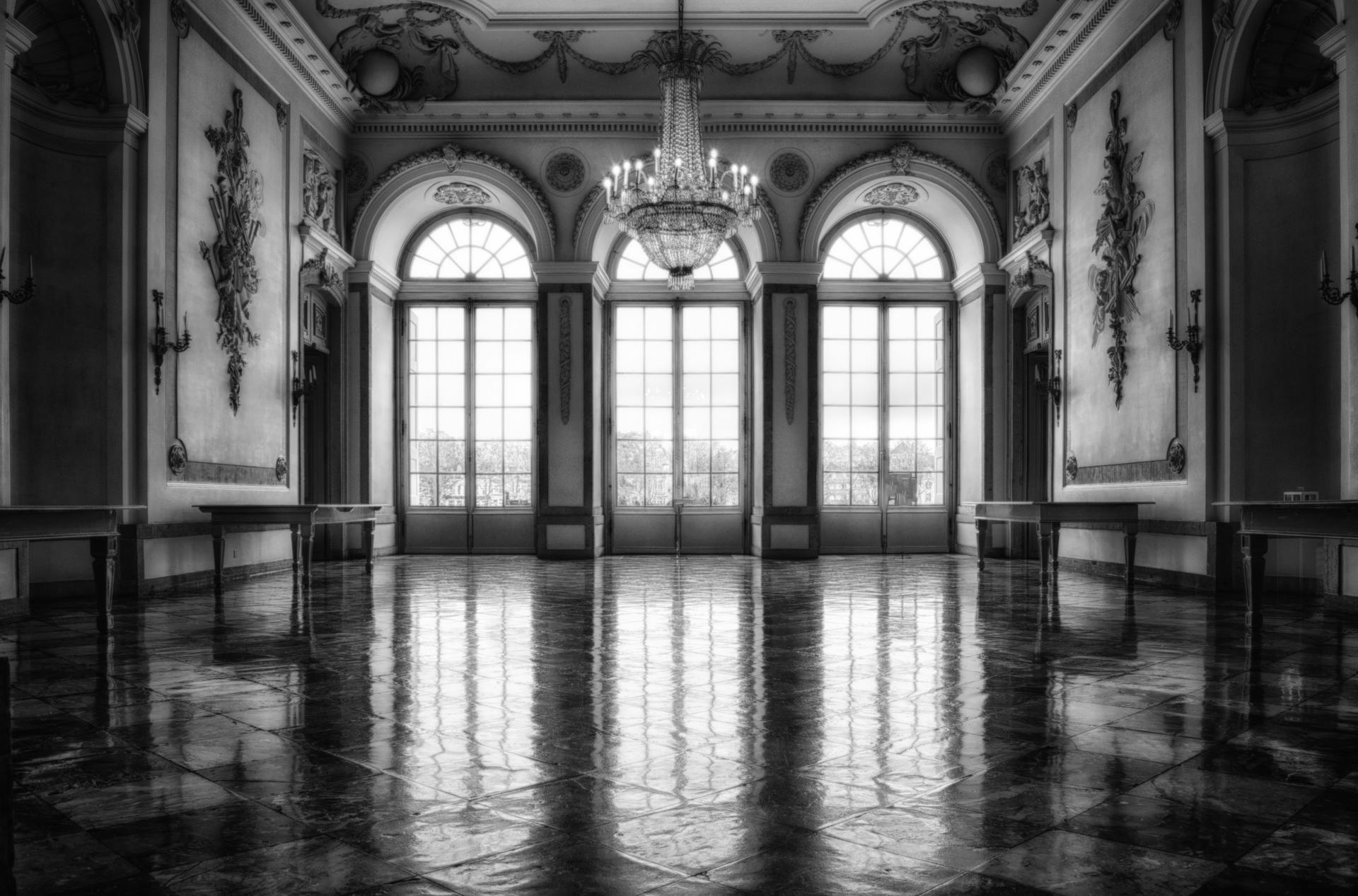 A grayscale photo of a building's interior | Source: Pexels