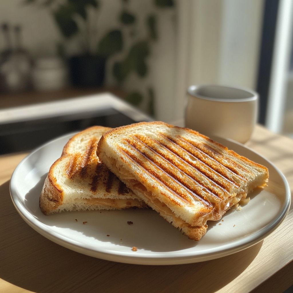 Toasted sandwiches on a plate | Source: Midjourney