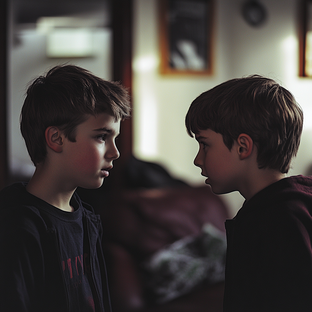 A boy talking to his younger cousin | Source: Midjourney