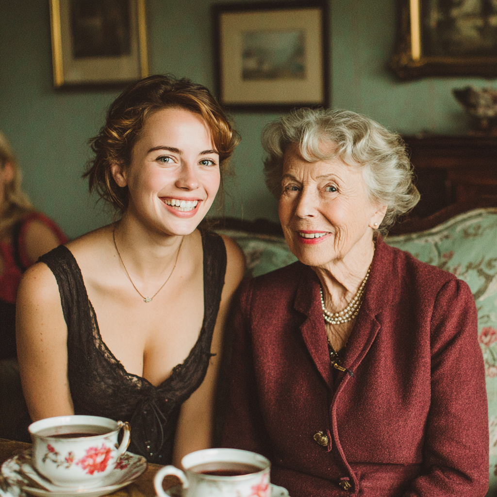 Happy women having tea | Source: Midjourney