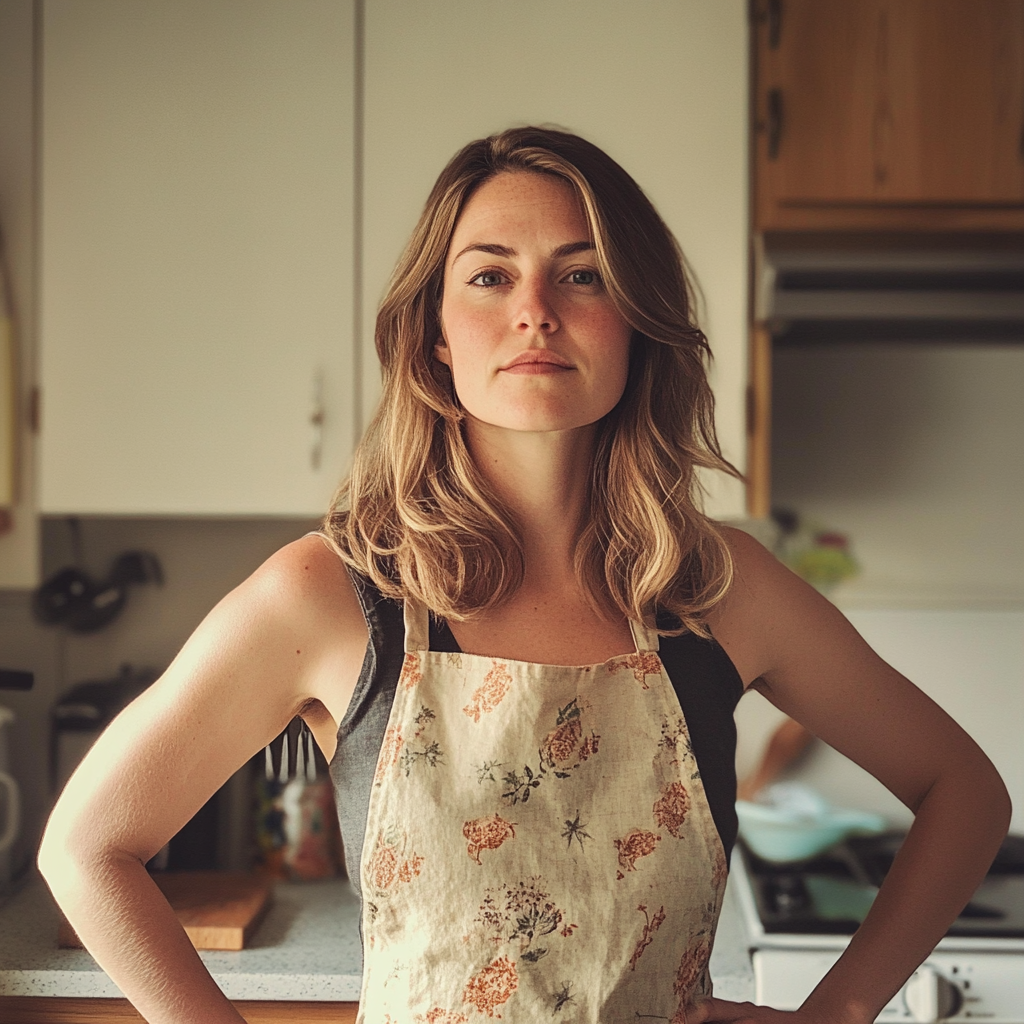 A woman standing in the kitchen | Source: Midjourney