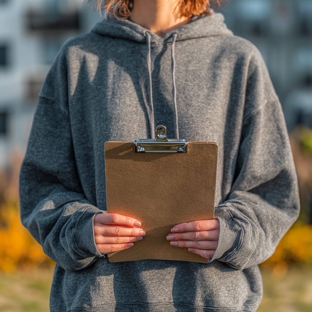 A woman holding a clipboard | Source: Midjourney