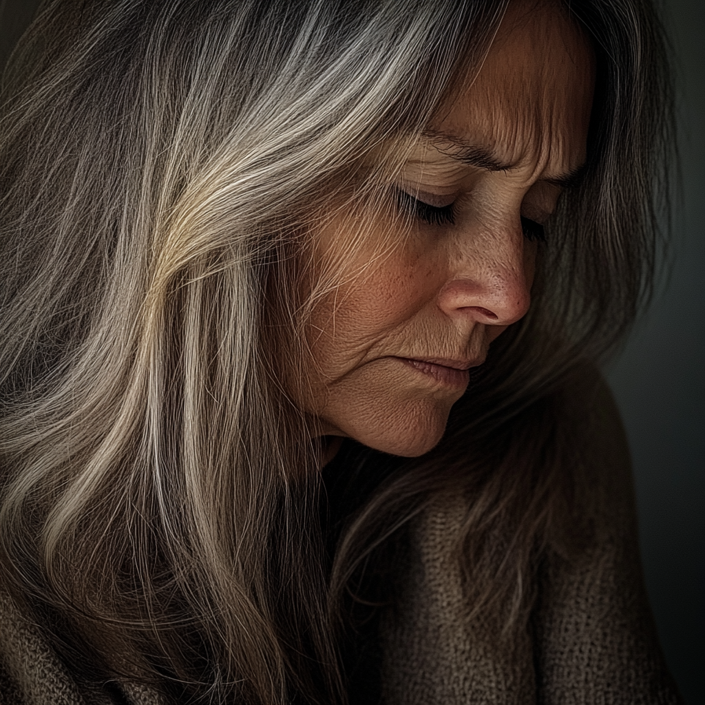 An upset older woman | Source: Midjourney