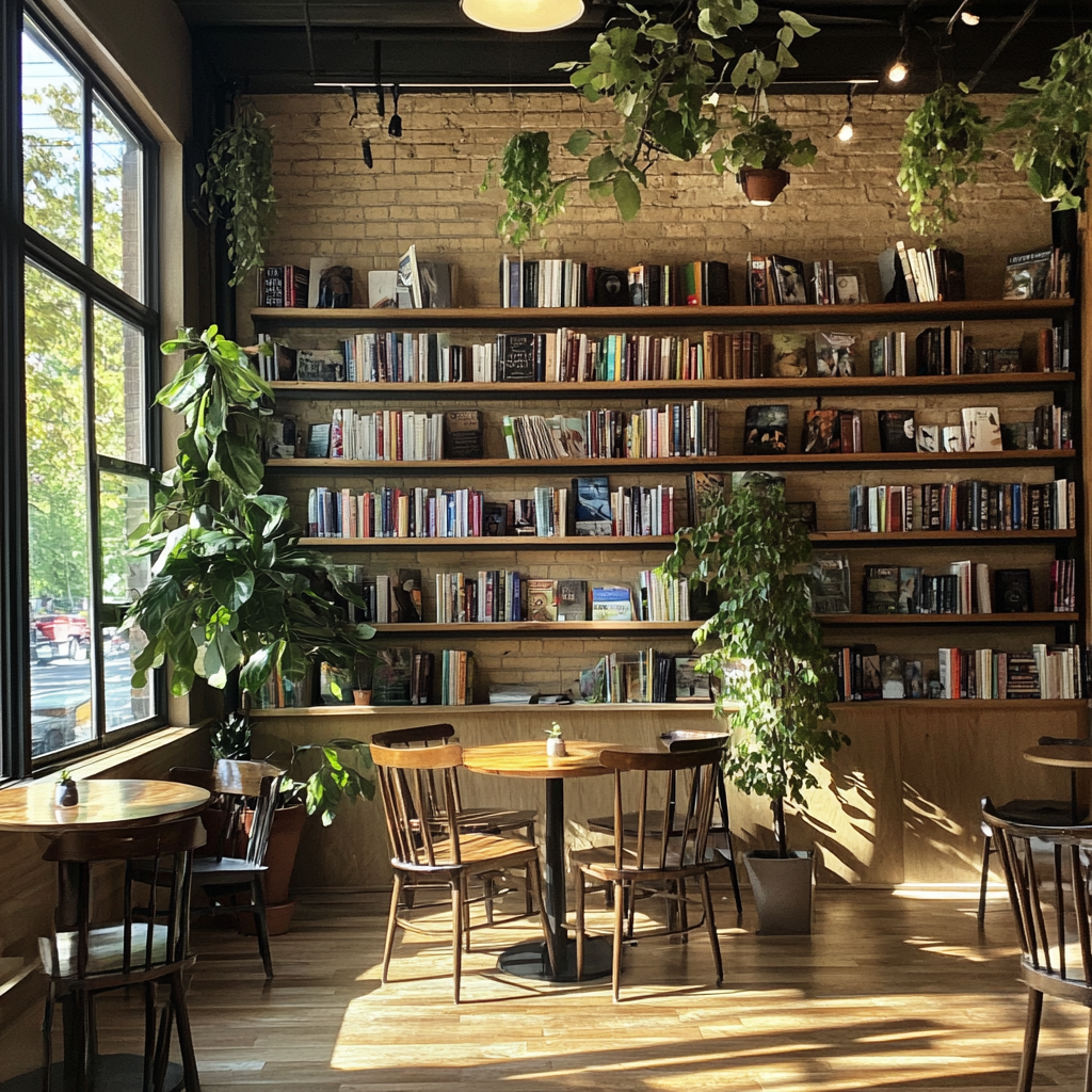 The interior of a coffee shop | Source: Midjourney