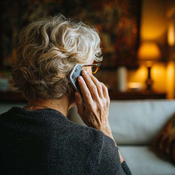 A woman on a phone call | Source: Midjourney
