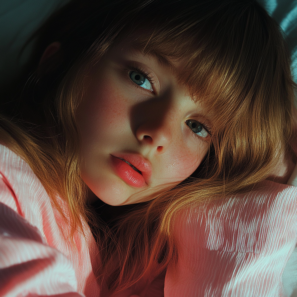 A close up of a little girl | Source: Midjourney