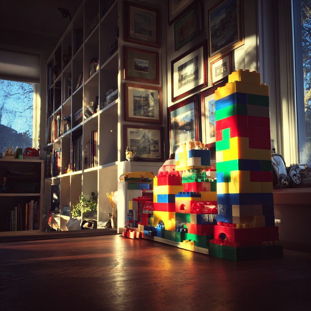 A LEGO block tower | Source: Midjourney