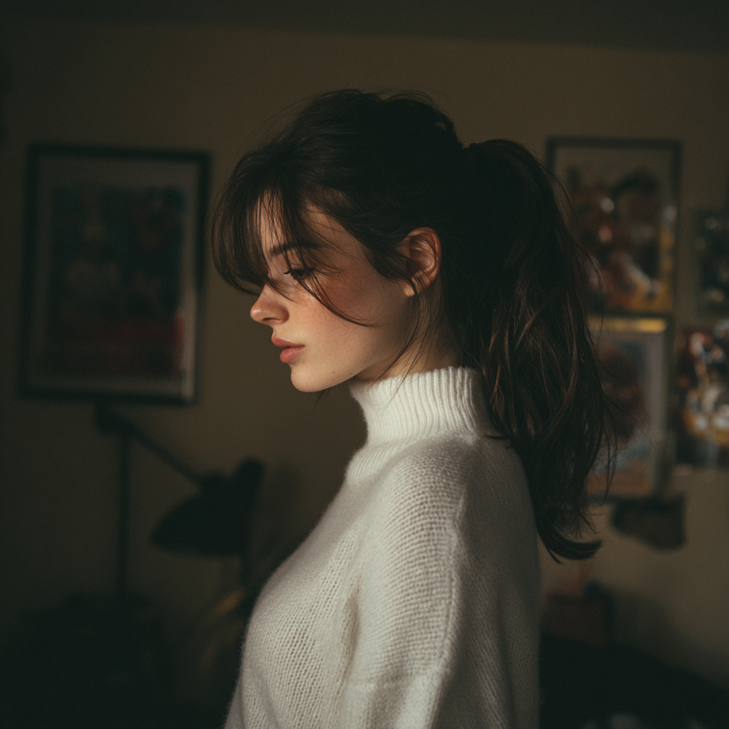 A woman standing in her bedroom | Source: Midjourney